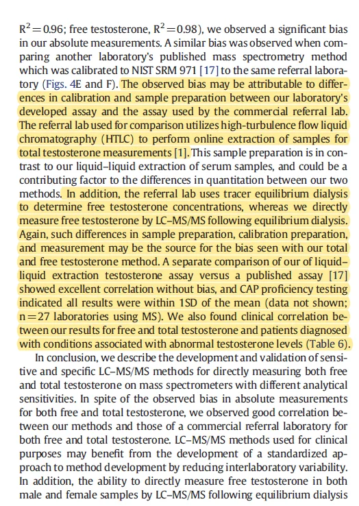 LabCorp Vs Quest free testosterone lab ranges Why are they different