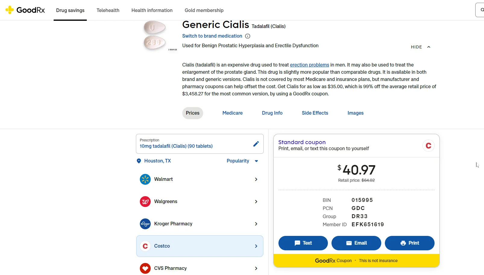 marc cuban pharmacy prices cheaper than insurance copays Excel Male