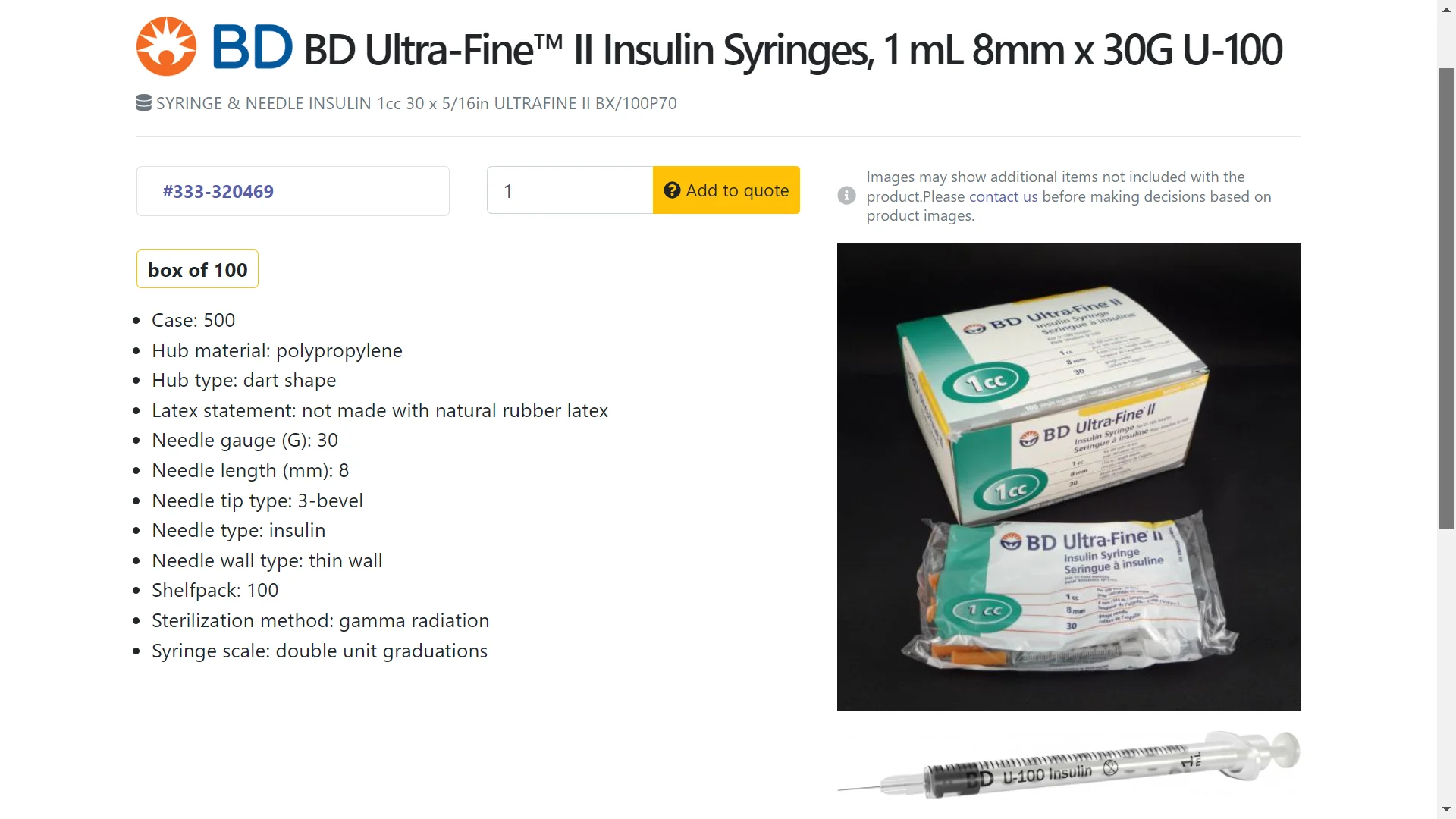 LDS insulin syringe with a thin wall needle for injecting T strictly