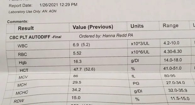 Labcorp vs hematologist HCT numbers Excel Male TRT Forum